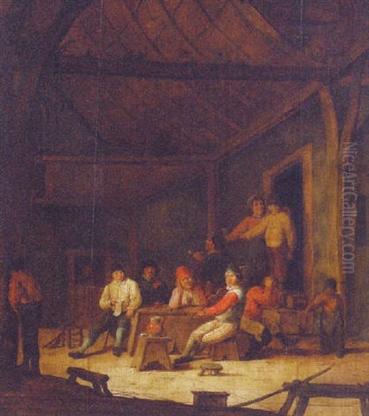 Peasants In A Tavern Interior - view 1
