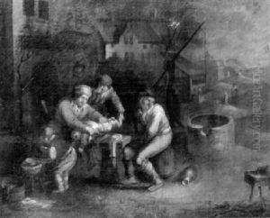 The Sense Of Smell: A Peasant Woman Changing A Baby's Diapers