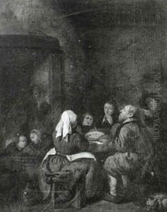 A Peasant Family Saying Grace by Bartholomeus Molenaer