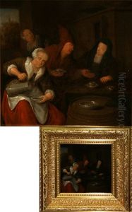 A Scene At The Tavern by Jan Jacobsz Molenaer