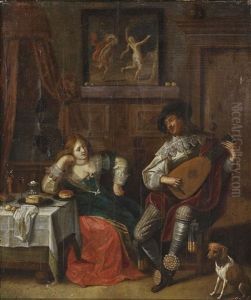 An Interior Scene With A Young Couple