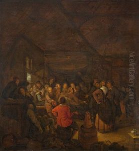 Scheune Mit Feiernden Bauern Scheune Mit Feiernden Bauern