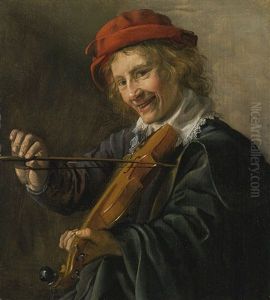 An Interior With A Violinist by Jan Miense Molenaer