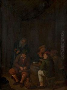 Fumeurs Dans Un Interieur Rustique by Jan Miense Molenaer