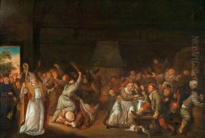 Rauferei Im Wirtshaus In Anwesenheit Der Hohen Geistlichkeit