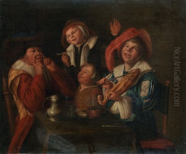 Interieurszene Mit Musikant - view 1