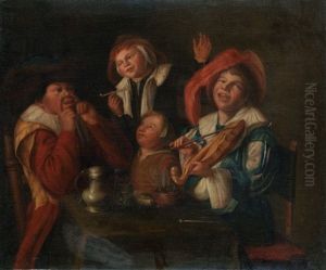 Interieurszene Mit Musikant by Jan Miense Molenaer