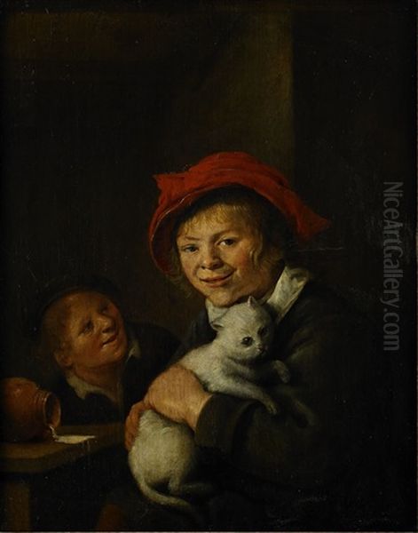 Boy And Cat - view 1