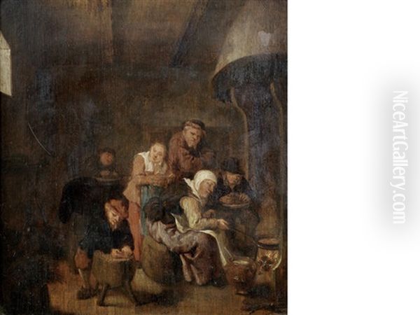 Peasants Drinking And Smoking In A Tavern - view 1