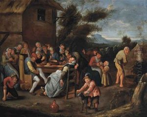 Peasants Feasting Outside An Inn Peasants Feasting Outside An Inn