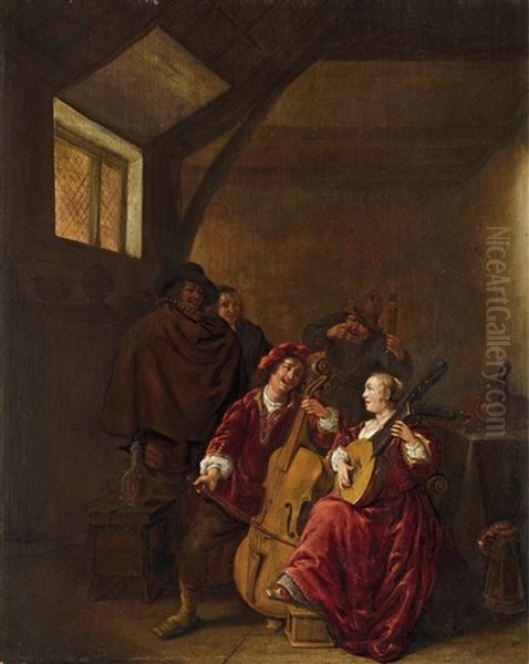 Elegant Couple Playing Music - view 1