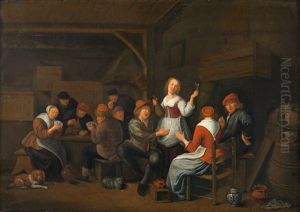 In Der Wirtshausstube by Jan Miense Molenaer