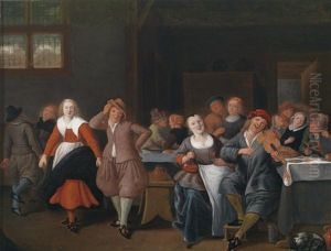 Eine Ausgelassene Gesellschaft Im Wirtshaus Eine Ausgelassene Gesellschaft Im Wirtshaus