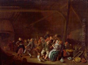 Musizierende Bauern Im Wirtshaus by Jan Miense Molenaer