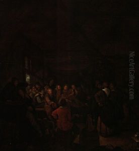 Interieur Mit Grosser Bauerlicher Gesellschaft Interieur Mit Grosser Bauerlicher Gesellschaft