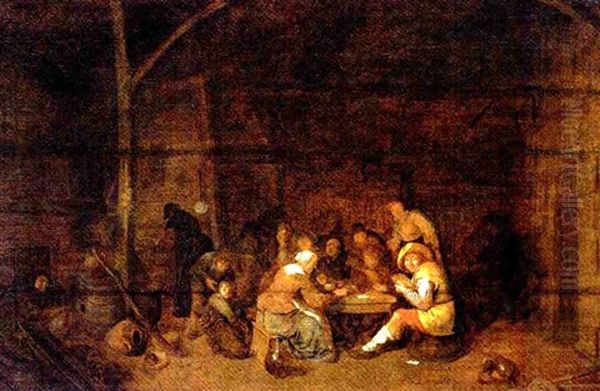 Peasants Drinking And Smoking In A Tavern - view 1