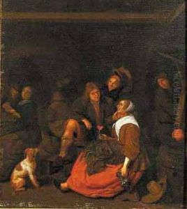 Interior Tavern Scene by Jan Miense Molenaer
