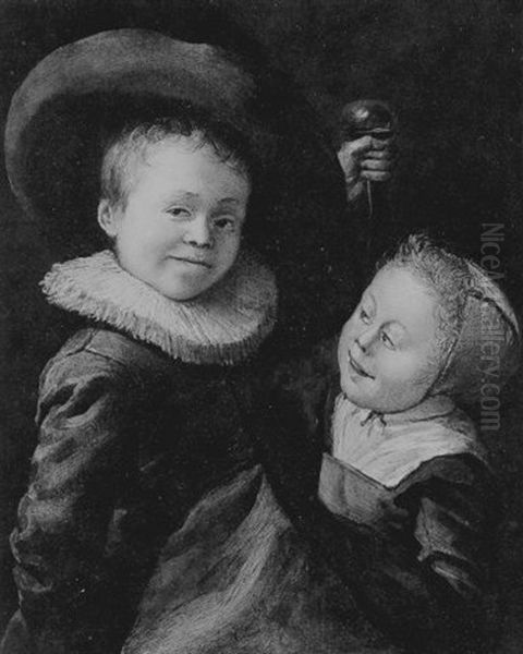 Portrait Of Two Young Children - view 1