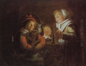 Frolische Kinder Bei Kerzenlicht Frolische Kinder Bei Kerzenlicht