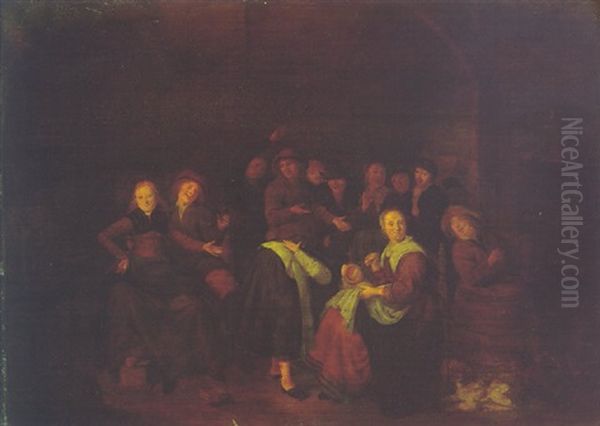 Peasants Playing La Main Chaude - view 1