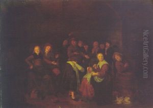 Peasants Playing La Main Chaude by Jan Miense Molenaer