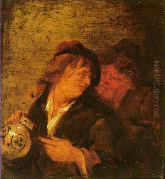 Two Peasants Drinking - view 1