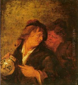 Two Peasants Drinking Two Peasants Drinking