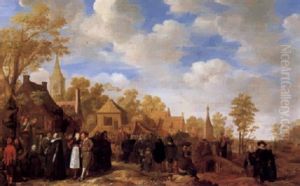 Jahrmarkt In Einem Hollandischen Dorf by Jan Miense Molenaer