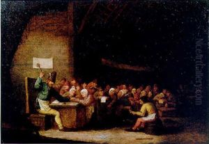 Maitre D'ecole Reprimandant Le Mauvais Eleve by Jan Miense Molenaer