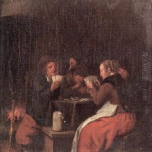 Cardplayers In A Tavern Interior