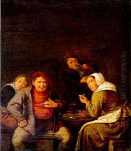 Raucher Und Trinker In Einem Interieur by Jan Miense Molenaer