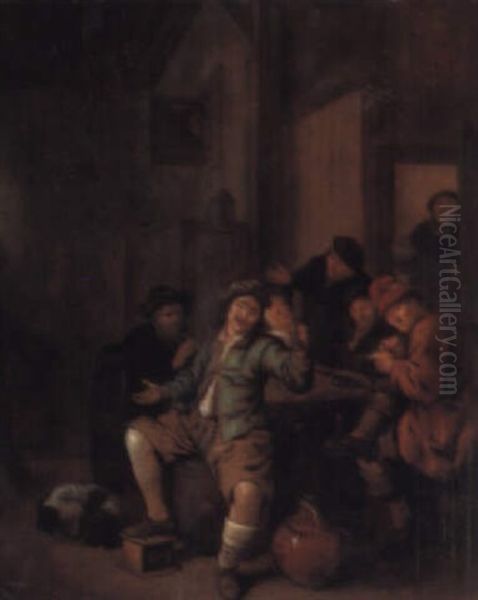 Boors Carousing In A Tavern - view 1