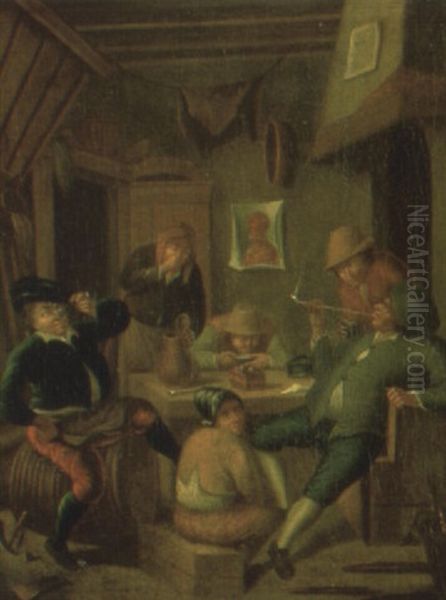 Peasants Drinking And Smoking In An Inn - view 1