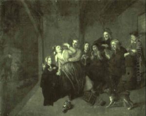 Peasants Merrymaking At The Local Inn by Jan Miense Molenaer