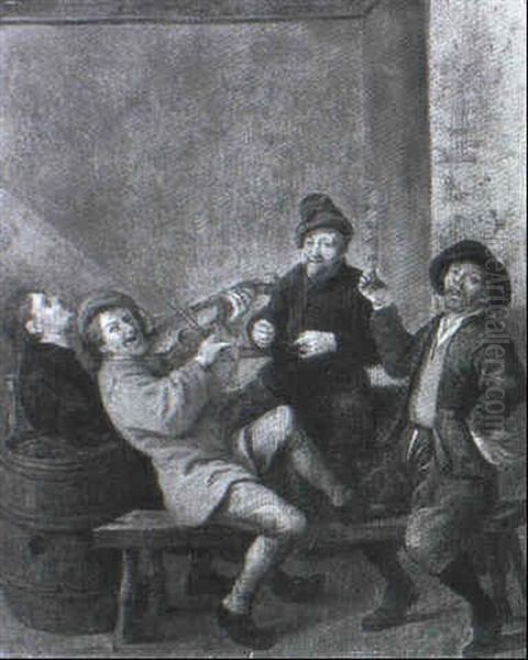 Boors Merry-making In A Tavern - view 1