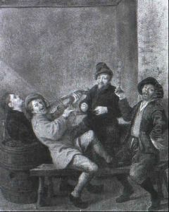 Boors Merry-making In A Tavern by Jan Miense Molenaer
