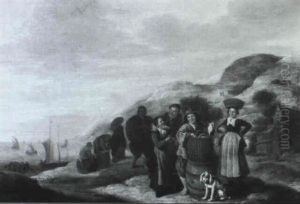 Fischer Und Fischhandler Am Strand