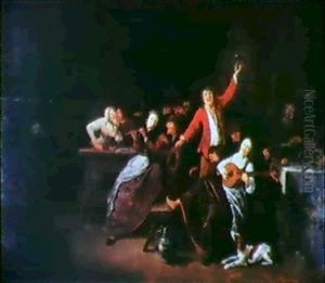 Scene De Cabaret Au Joyeux Buveur by Jan Miense Molenaer