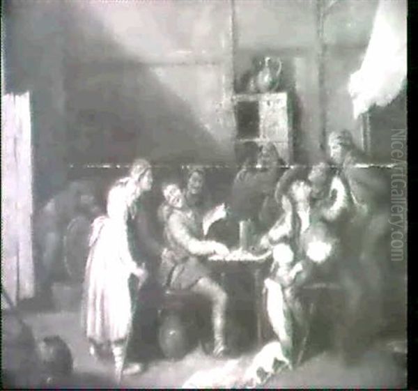 Figures Seated At A Table In An Interior - view 1