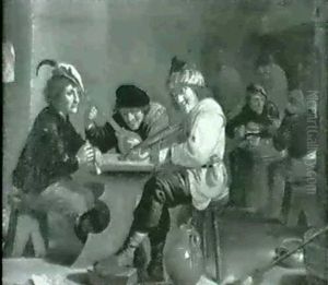 Villagers In A Tavern Interior by Jan Miense Molenaer