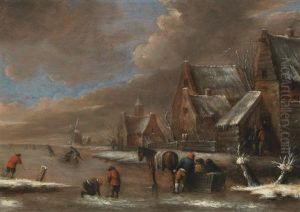 A Winter Landscape by Nicolaes Molenaer