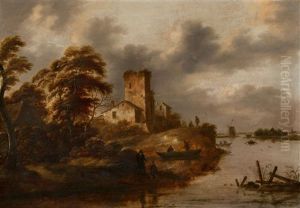 River Landscape by Nicolaes Molenaer