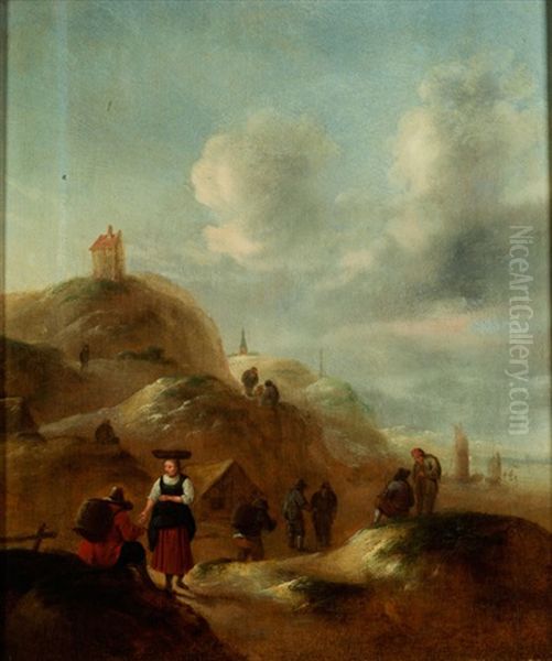 Dunenlandschaft Mit Staffagefiguren - view 1