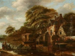 River Landscape by Nicolaes Molenaer