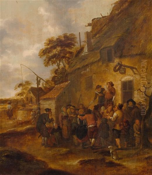 A Merry Company Before Tavern - view 1