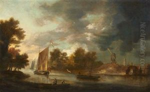 River Landscape by Nicolaes Molenaer