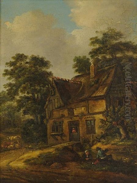 A Cottage With Peasants - view 1