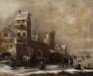 A Winter Landscape by Nicolaes Molenaer