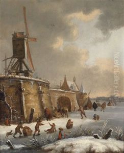 Eisvergnugen Vor Der Stadtmauer