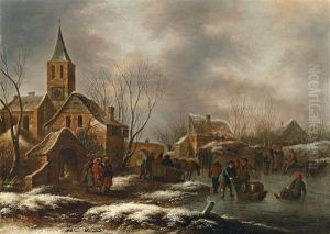 Winterlandschaft Mit Kirchturm